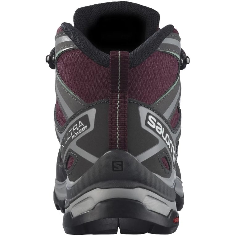 Burgundy / Dark Grey Salomon X Ultra Pioneer Mid CSWP Women's Hiking Boots | IE VO9375